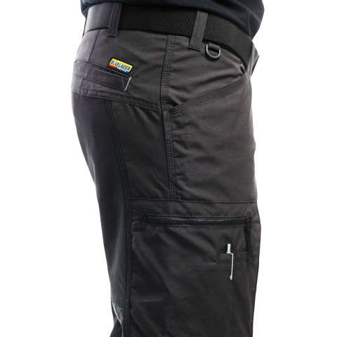 Pantalon maintenance coton stretch Gris-Foncé/Noir 14591146 - Taille au choix