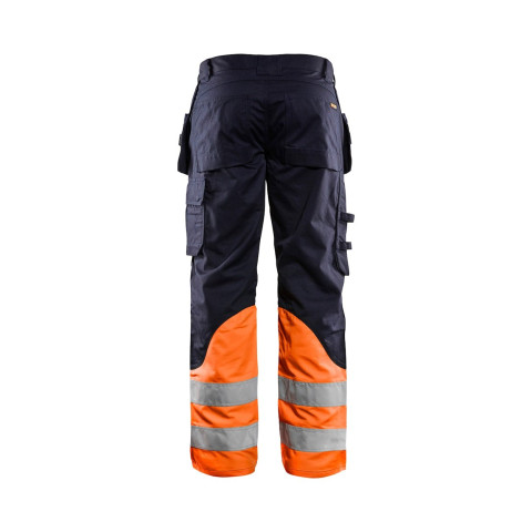 Pantalon multinormes inhérent avec poches flottantes Marine/Orange-Fluo 14891513 - Taille au choix