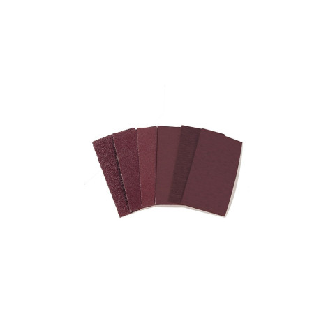 10 patins auto-agrippant corindon - 73 x 125 mm Gr. 80 - pour bois et métaux - LEMAN - 70125.102