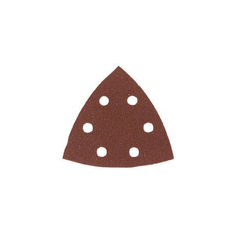 Lot de 8 patins triangulaires auto-agrippant corindon 94 x 94 mm Gr. 80 - 6 trous pour bois et métal - LEMAN - 094094.06.82