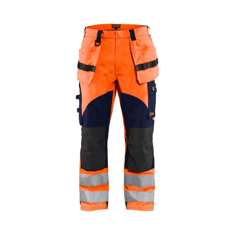 Pantalon multinormes inhérent avec poches flottantes Orange-Fluo/Marine 15891513 - Taille au choix