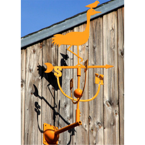 Girouette design héron jaune