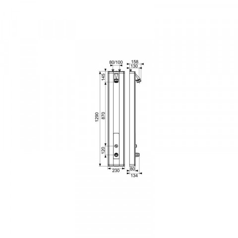 Panneau de douche thermostatique avec robinet temporisé