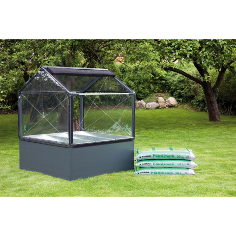 Potager de jardin surélevé de 50cm avec serre