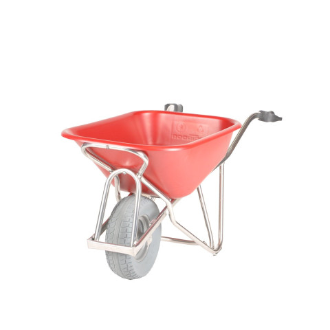 Brouette aluminium profi-Max Plus rouge roue anti-crevaison