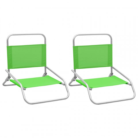 Chaises de plage pliables en tissu 2 pièces - Couleur au choix