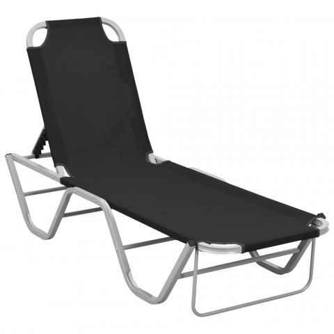 Chaise longue aluminium et textilène - Couleur au choix