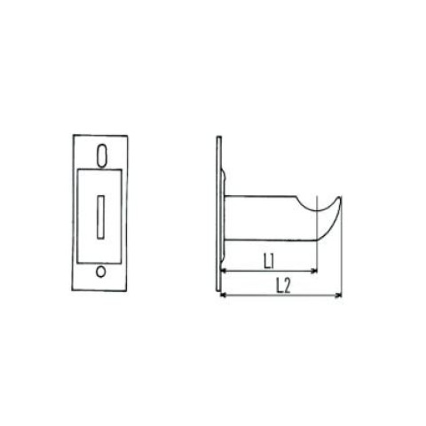 1 support de radiateur rideau à visser L65 - 139108