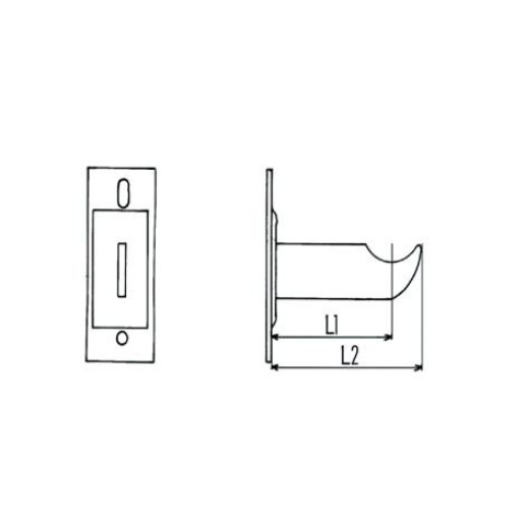 1 support à visser radiateur type rideau longueur 105/135