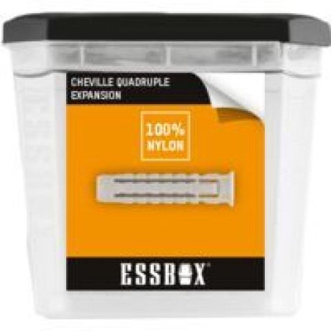 Cheville nylon quadruple expansion- galaxy - ø12 mm x 60 mm - essbox scell-it boite de 25 pièces