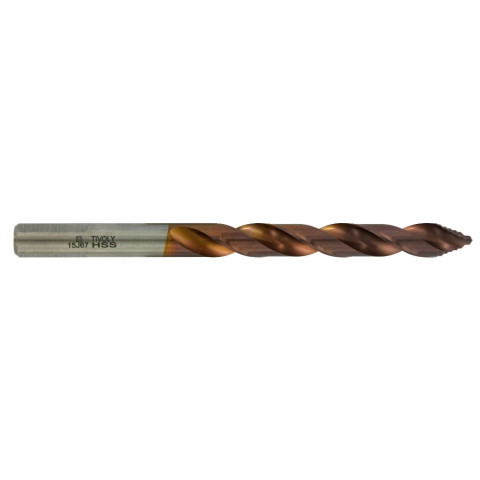 Foret métaux TSP HSS taillé meulé revêtu FUSIO Ti2CN -DIN338 -h8 -Affûtage Smart Point PREMIUM - TIVOLY - 11457140600