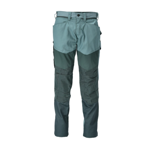 Pantalon de travail avec poches genouillères MASCOT Customized - 22479-230-36-82-Vert menthe