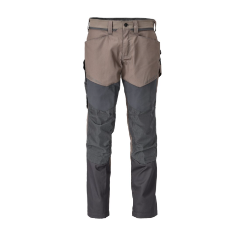 Pantalon de travail avec poches genouillères MASCOT Customized - 22479-230-39-82-Brun / Anthracite