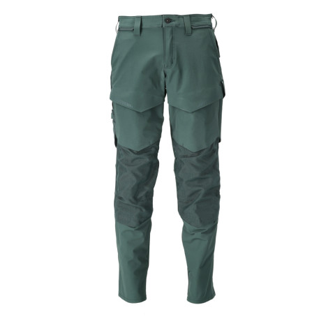Pantalon de travail avec poches genouillères MASCOT Customized - 22379-311/2-Vert Forêt-50-90