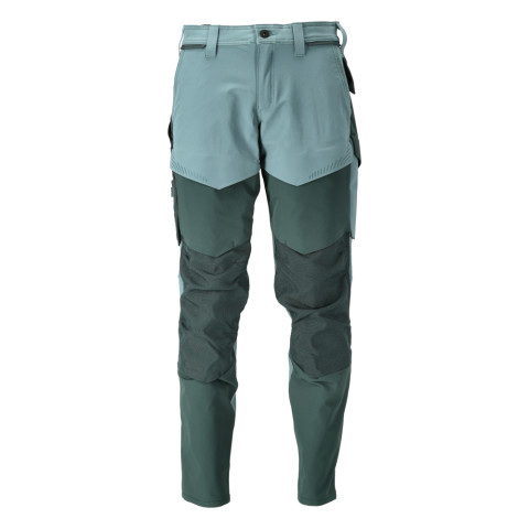 Pantalon de travail avec poches genouillères MASCOT Customized - 22379-311/2-Vert menthe-48-90
