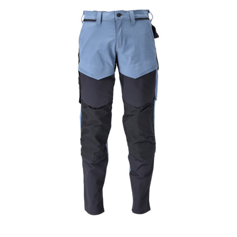 Pantalon de travail avec poches genouillères MASCOT Customized - 22379-311/2-Bleu gris/marine-42-76