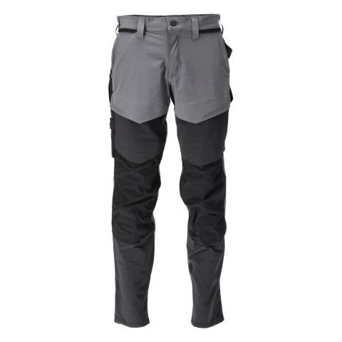 Pantalon de travail avec poches genouillères MASCOT Customized - 22379-311-GRIS ANTHRACITE/NOIR-46-76