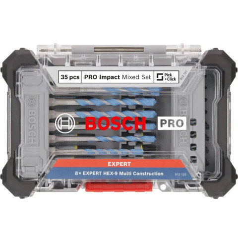 Embouts de vissage PRO impact et SET de forets multi-construction, 35 pcs. - BOSCH - 2608522518