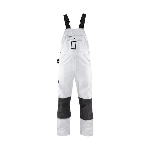 Cotte à bretelles Peintre Blanc/Gris-Foncé 26111210 - Taille au choix