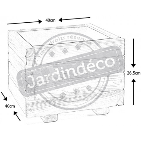 Jardinière carrée 27 litres