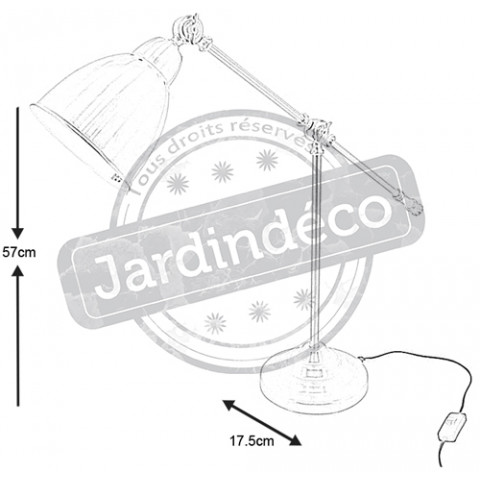 Lampe de bureau en acier brossé