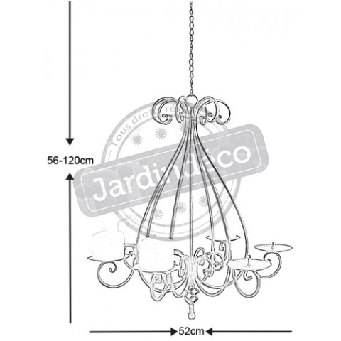 Lustre chandelier 6 bougies
