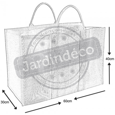 Sac à bûches en jute