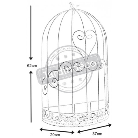 Cage murale déco oiseau taille 2