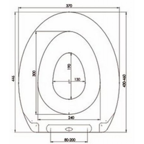 Abattant wc blanc lunette wc enfants amovible polypropylène 446 x 370 x 54 mm