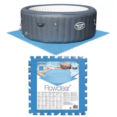 Protecteurs de plancher piscine 8 pcs Bleu 58220