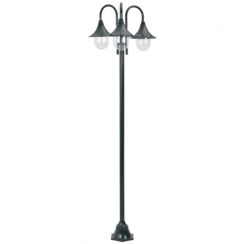 Lampadaire de jardin E27 220 cm Aluminium 3 lanternes - Couleur au choix