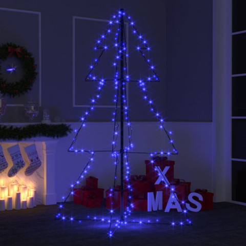 Arbre de noël cône 200 led d'intérieur/d'extérieur 98x150 cm - Couleur de l'éclairage au choix