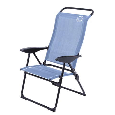 Lot de 2 fauteuils de camping 5 positions - structure pliable - Couleur au choix