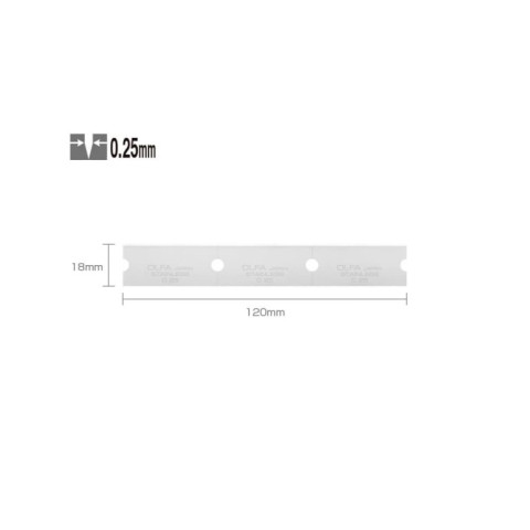30 lames de cutter OLFA GSB-1S en acier inoxydable pour grattoir de vitre - CARPENTRAS SIGN - OL23514