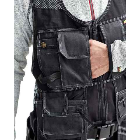 Gilet sans manches X1900 multipoches Noir 31191310 - Tailles au choix 