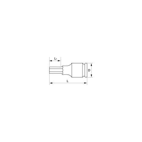 Douilles à choc tournevis carré conducteur 1/2 pour vis 6 pans 6 mm finition phosphatée 7993s0060 bahco