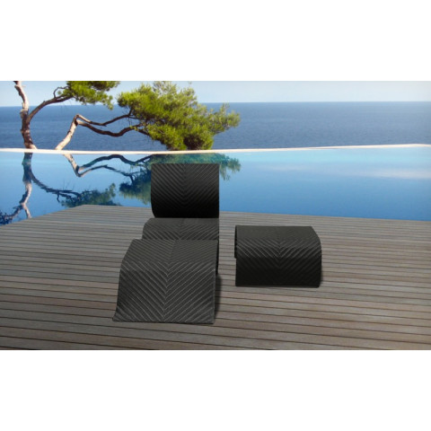 Ensemble design fauteuil + repose pieds + table basse