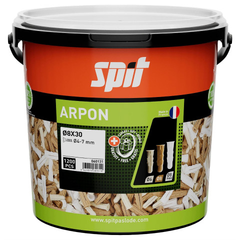 Cheville Arpon multi-matériaux - Ø 8 x 30 - Seau de 1200 - SPIT - 060131