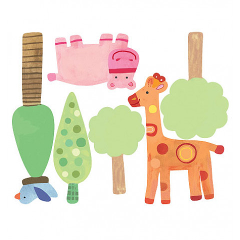 Stickers chambre bébé le zoo