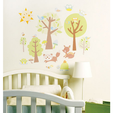Stickers chambre bébé histoires d'animaux