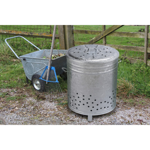 incinerateur grille herbes galvanise 110 litres distriartisan