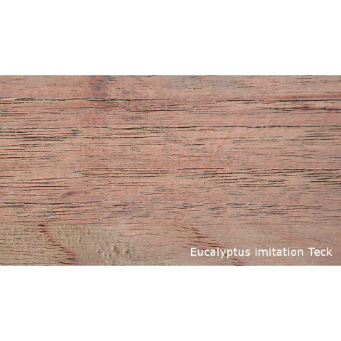 Table ronde pliante look teck