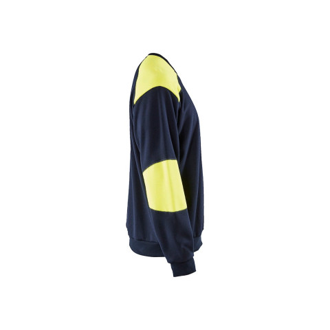 Sweat retardant flamme Marine/Jaune-Fluo 34581762 - Taille au choix