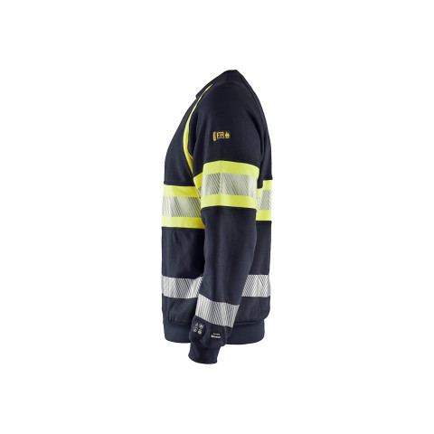 Sweat haute-visibilité multinormes Marine/Jaune-Fluo 34591762 - Taille au choix