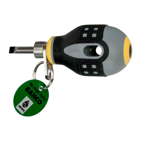 Tournevis court ergo pour vis à fente avec mandrin de sécurité 1 mm x 5,5 mm x 25 mm tahbe-8350 bahco
