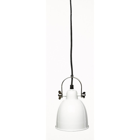 Petite suspension indus en métal blanc