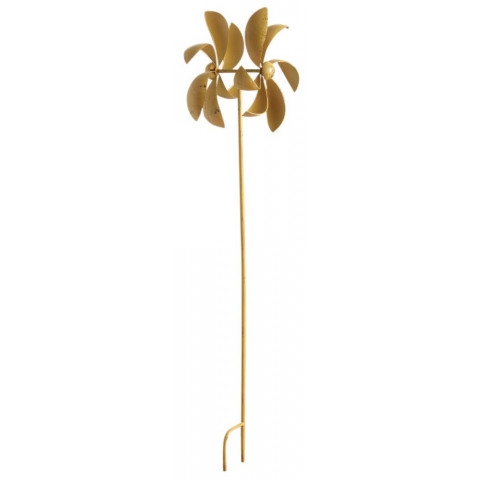 Eolienne en métal laqué ocre antique