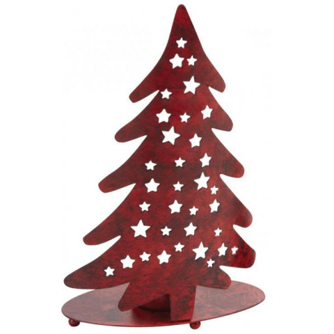 Photophore sapin de noël en métal