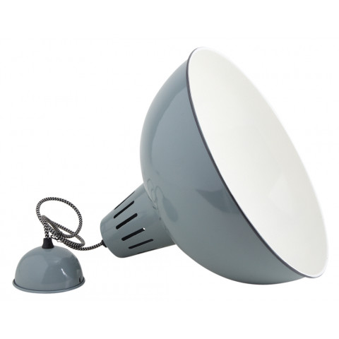 Lampe suspension vintage en métal laqué - Coloris au choix