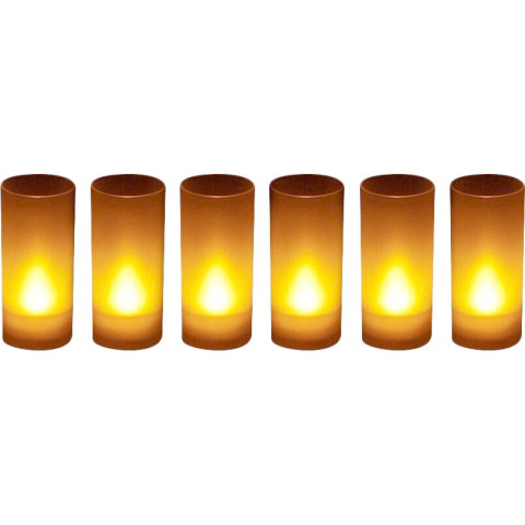 Bougies led souffle (lot de 6) - Coloris au choix